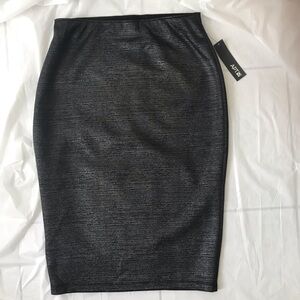 Apt.9 NEW High Waist Ponti Stretch Skirt BodyCon Midi shimmer Tags